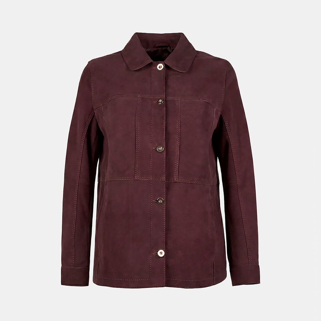 DESA Kadın Kiremit Gömlek Yakalı Düğmeli Süet Ceket