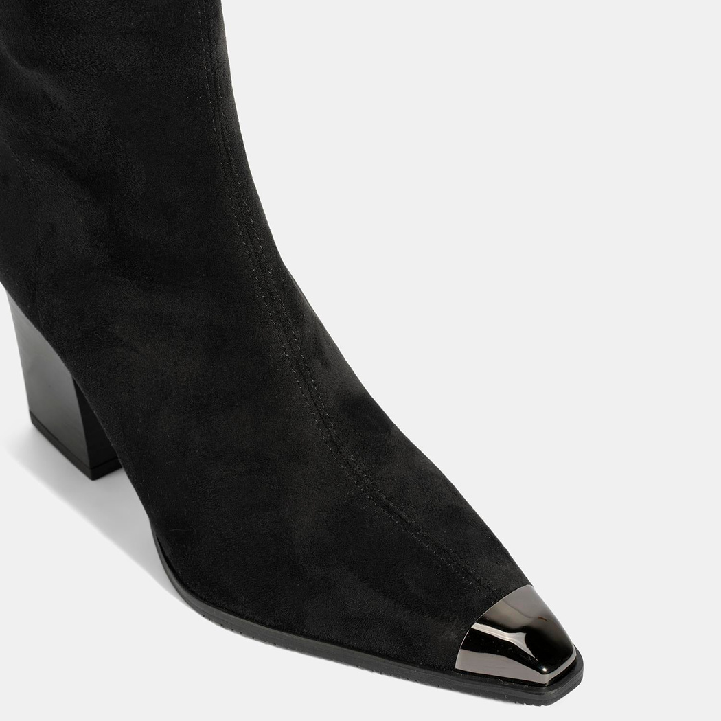 DESA Kadın Siyah Kalın Topuklu Stretch Çizme