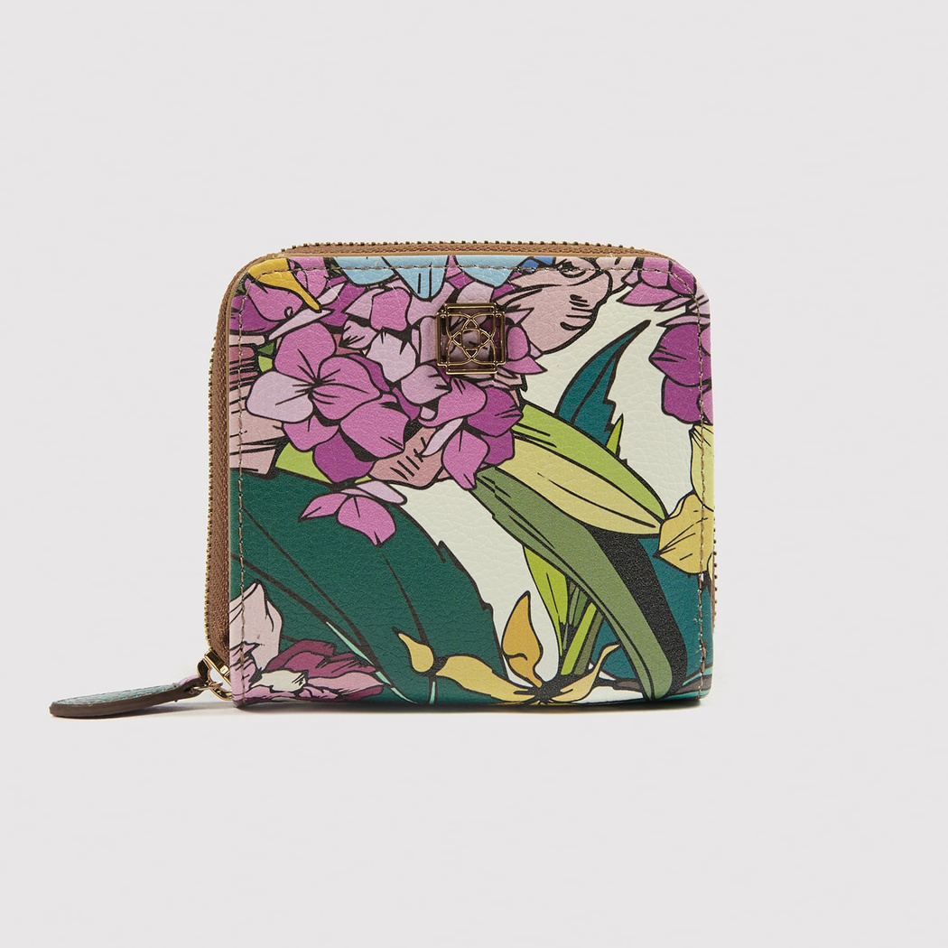 Desenli Kadın Deri Cüzdan