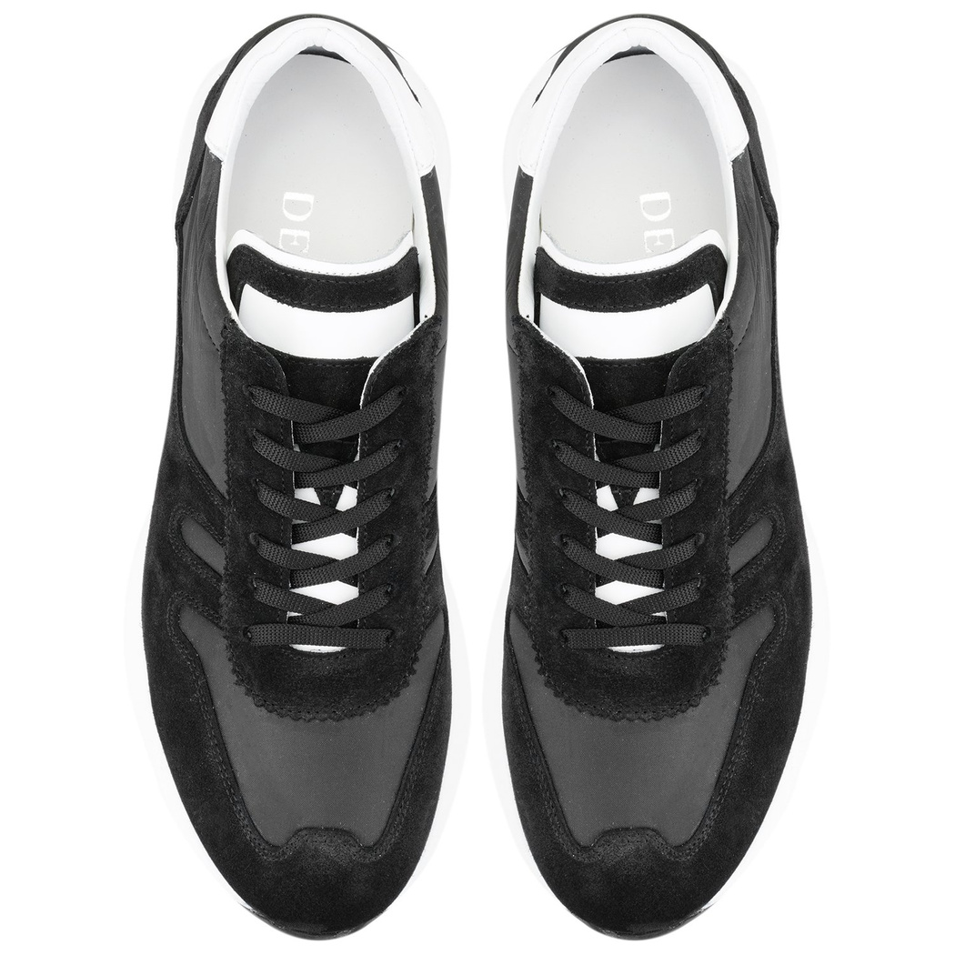 Destine Siyah Erkek Spor Süet Deri Ayakkabı