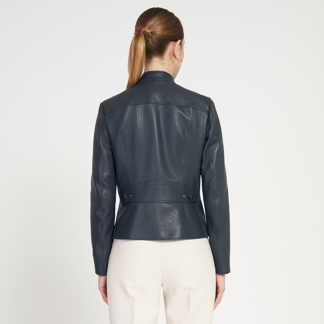 Destiny Lacivert Kadın Deri Ceket