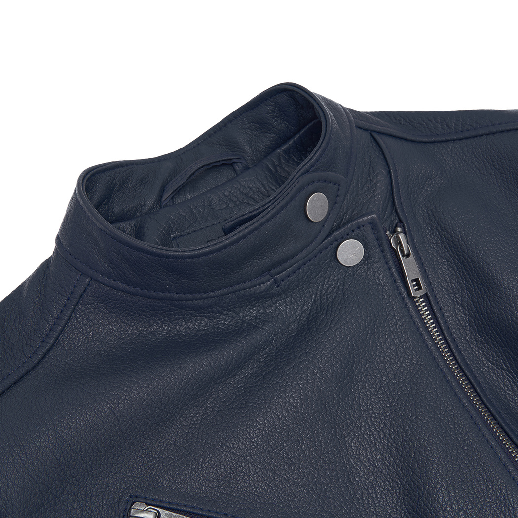 Destiny Lacivert Kadın Deri Ceket