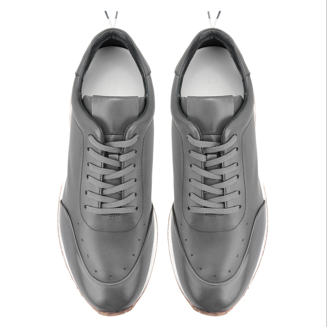 Devon Gri Erkek Deri Spor Ayakkabı