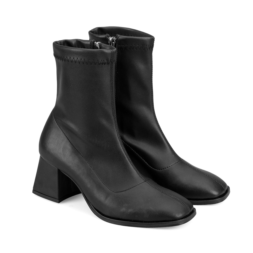 Dikra Siyah Kadın Topuklu Bot