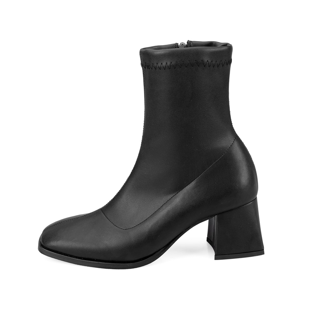 Dikra Siyah Kadın Topuklu Bot