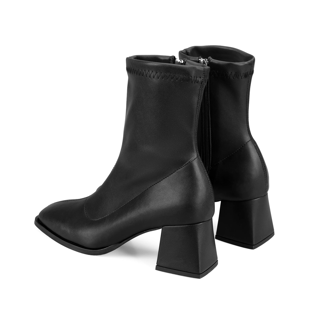 Dikra Siyah Kadın Topuklu Bot