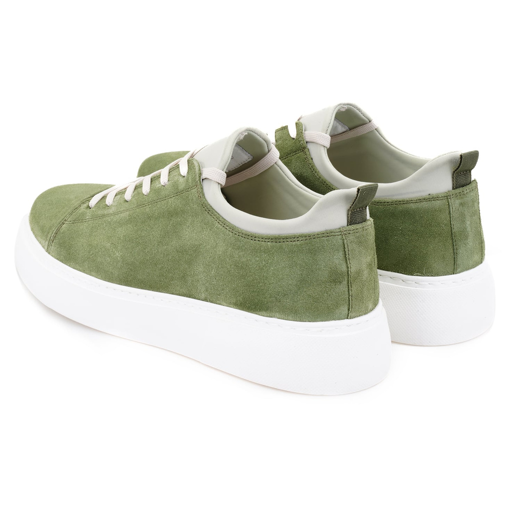 Donna Yeşil Erkek Spor Süet Deri Ayakkabı