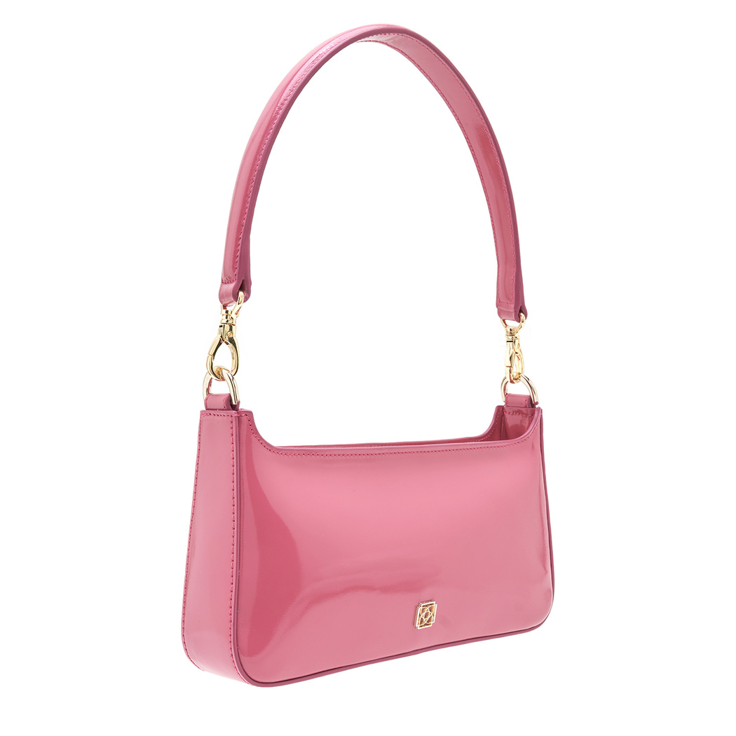 Donni Fuşya Kadın Rugan Deri Omuz Çantası 
