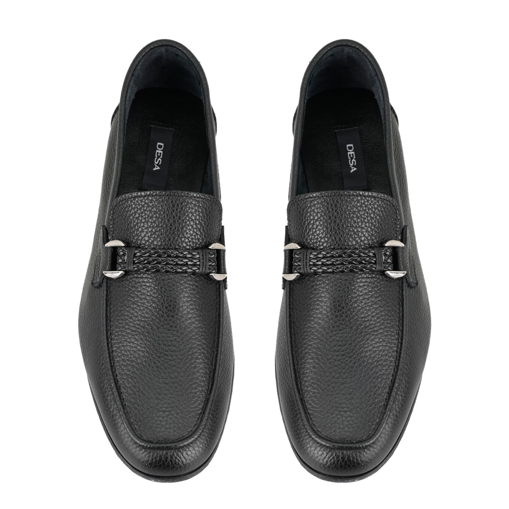 Drake Siyah Erkek Deri Loafer