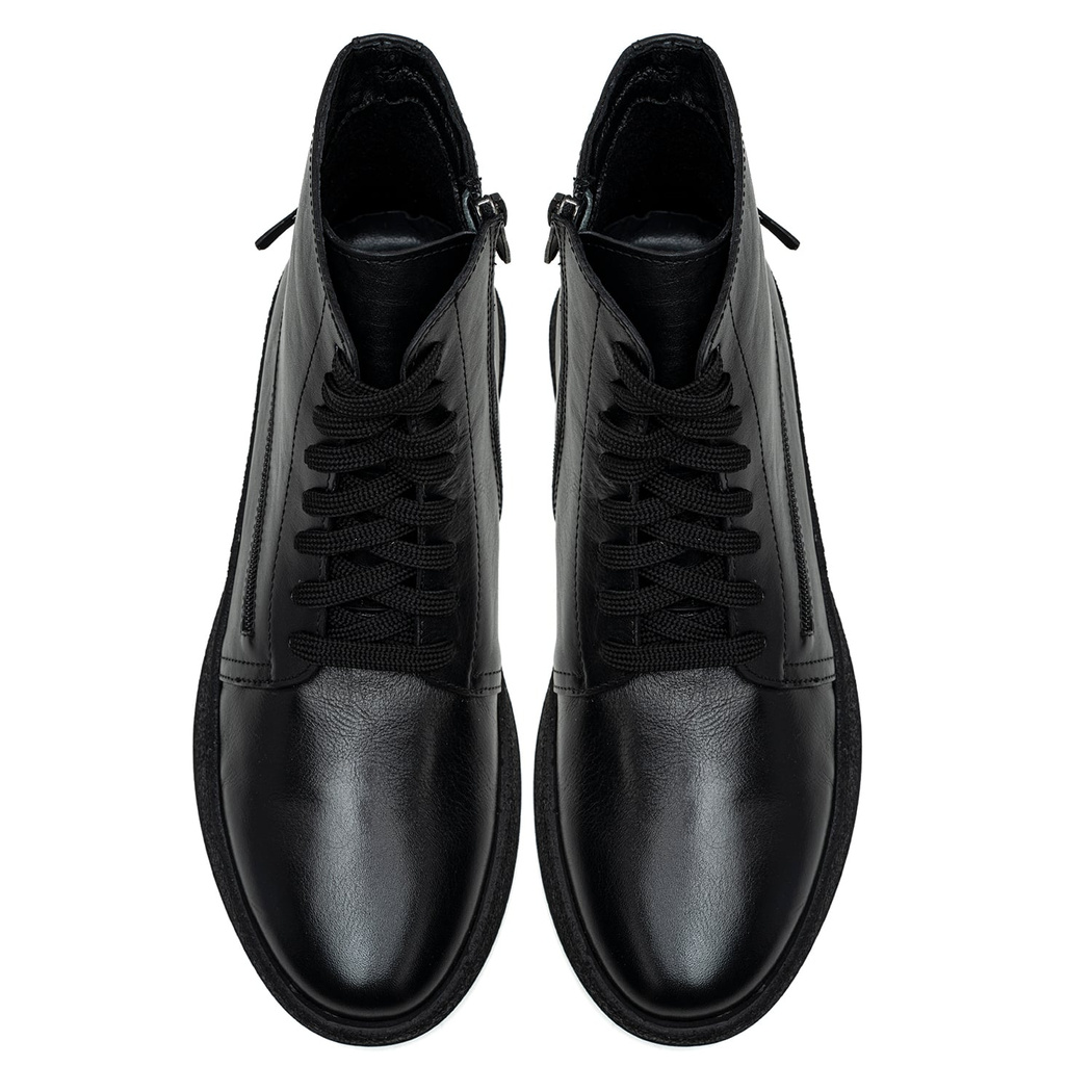 Duren Siyah Erkek Deri Bot