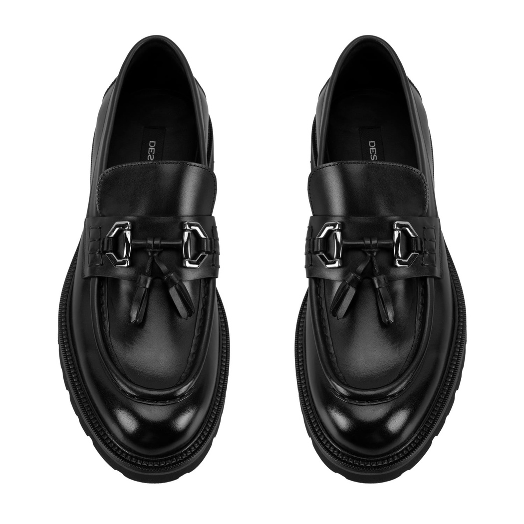 Edene Siyah Erkek Deri Loafer