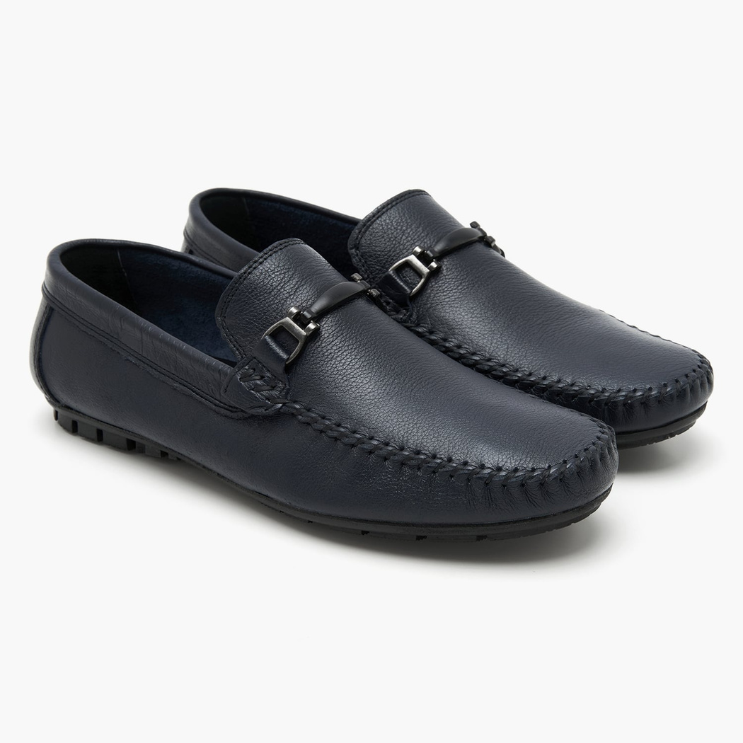 Edmond Lacivert Erkek Deri Loafer