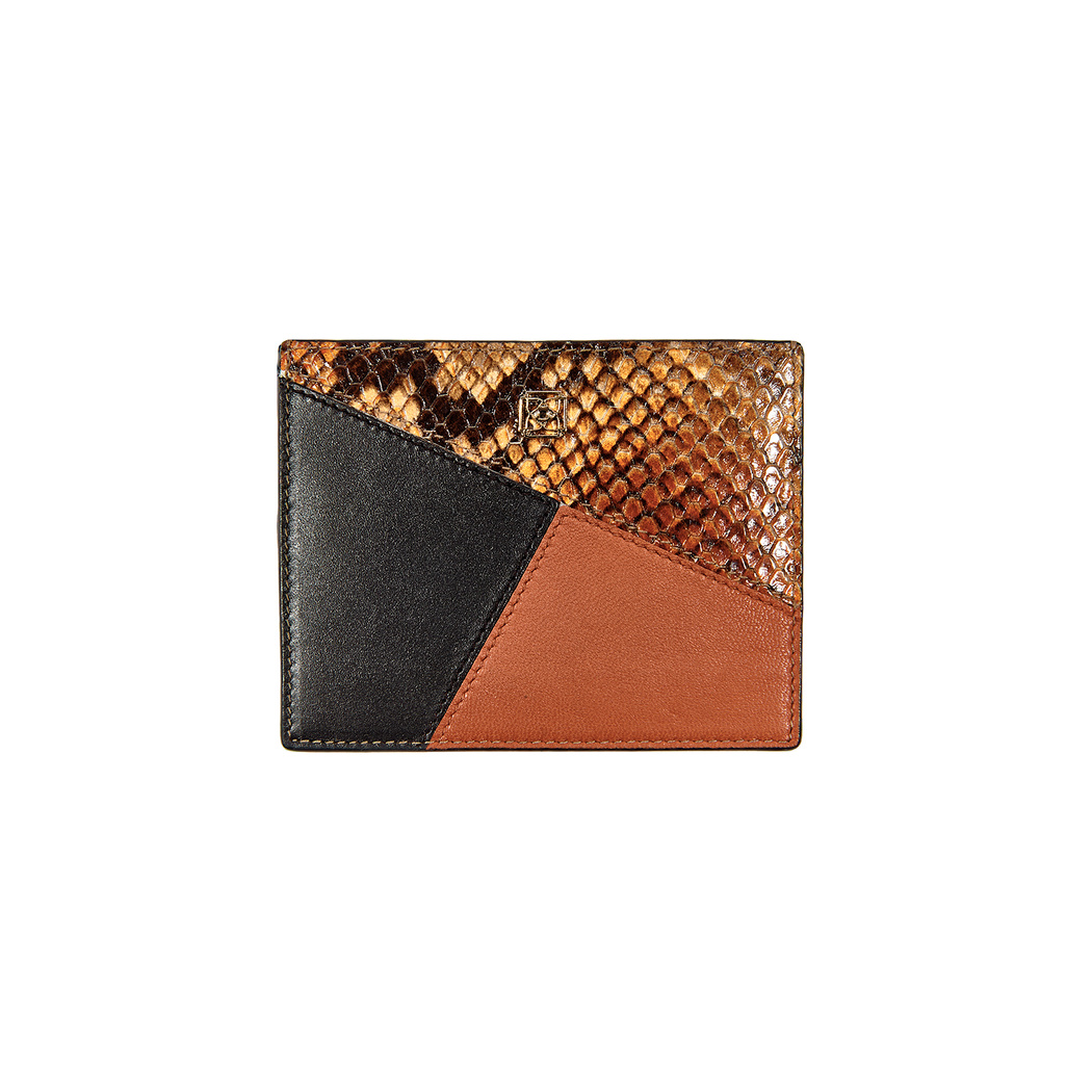 Eleena Kadın Piton Baskılı Deri Kartlık