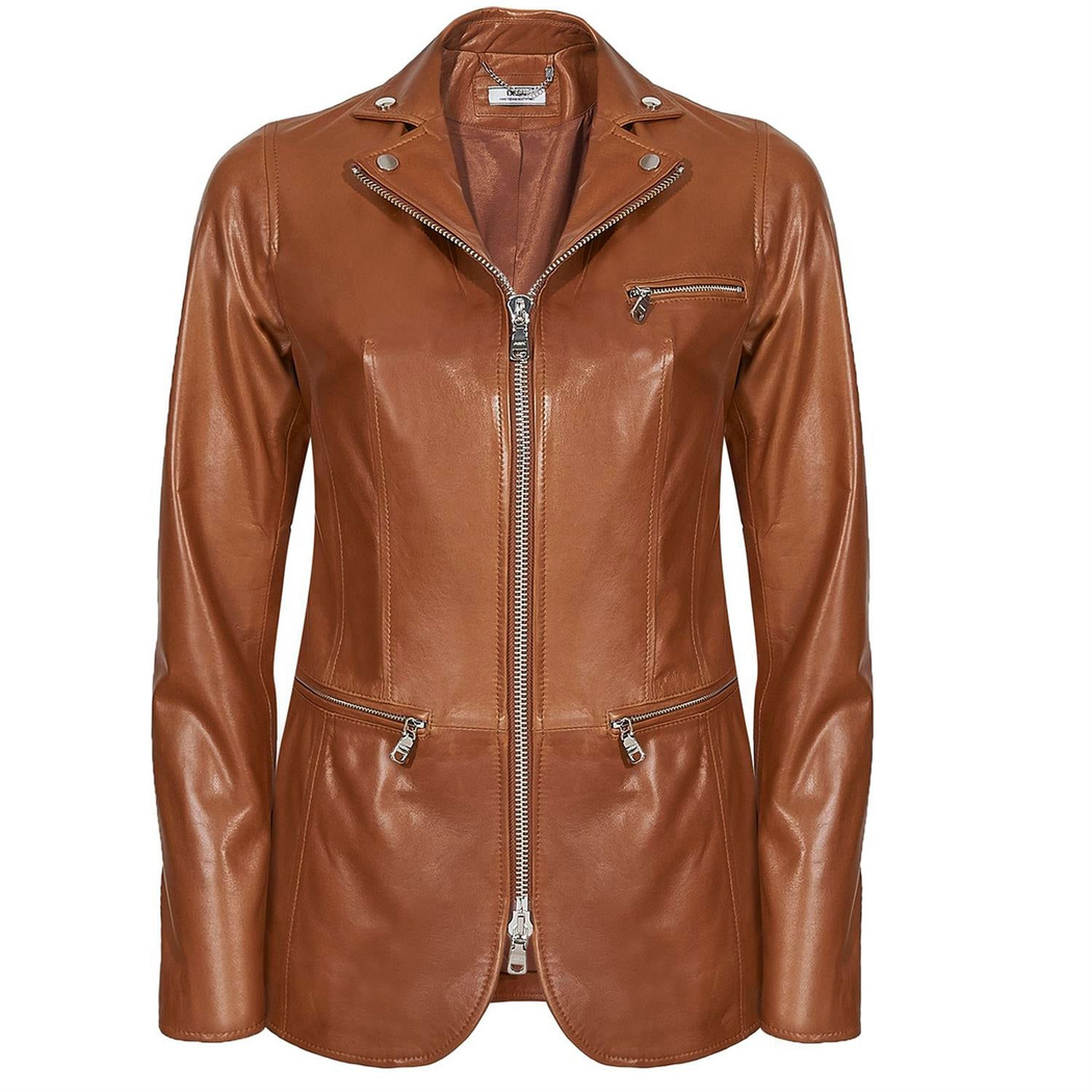 Elenore Kadın Deri Blazer Spor Ceket