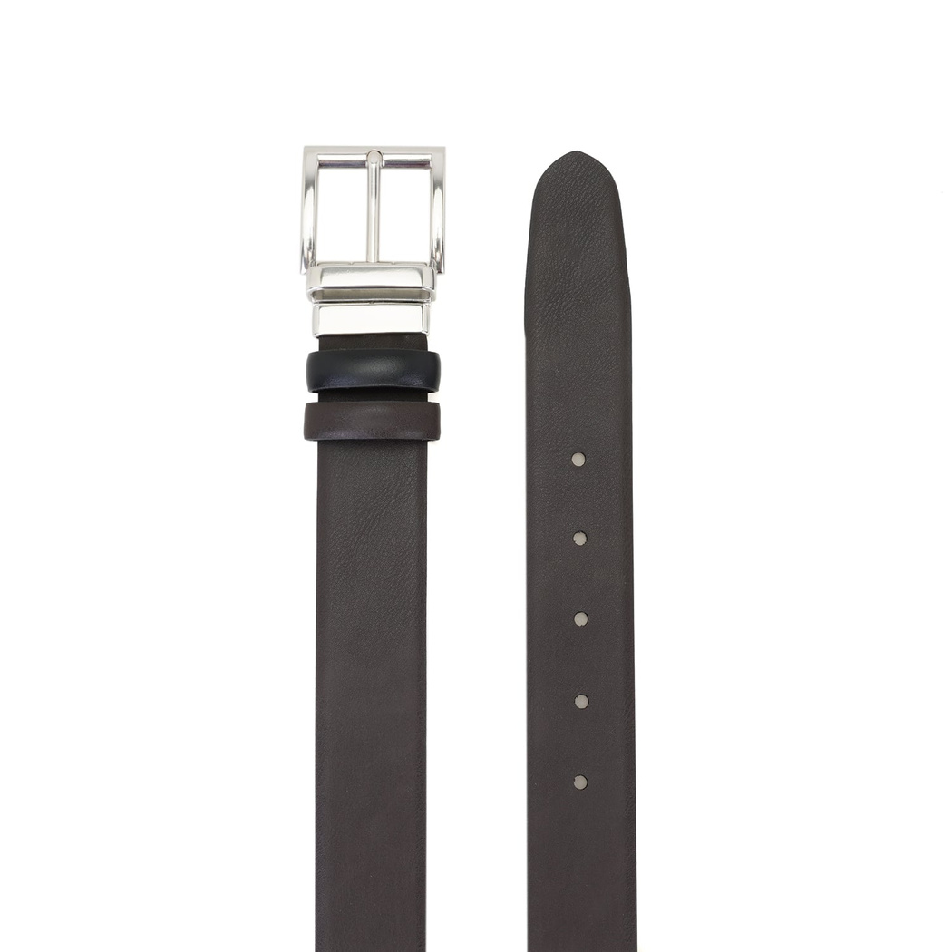 Elliott Siyah Erkek Çift Taraflı Klasik Deri Kemer