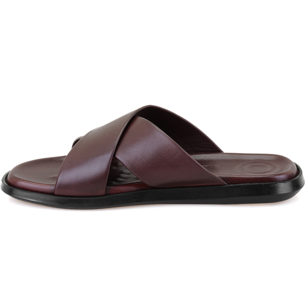 Emely Kahve Erkek Deri Terlik