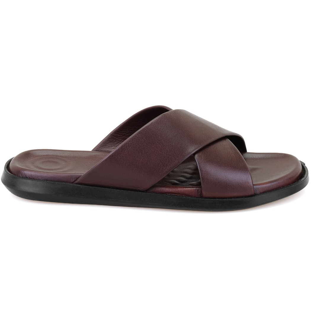 Emely Kahve Erkek Deri Terlik