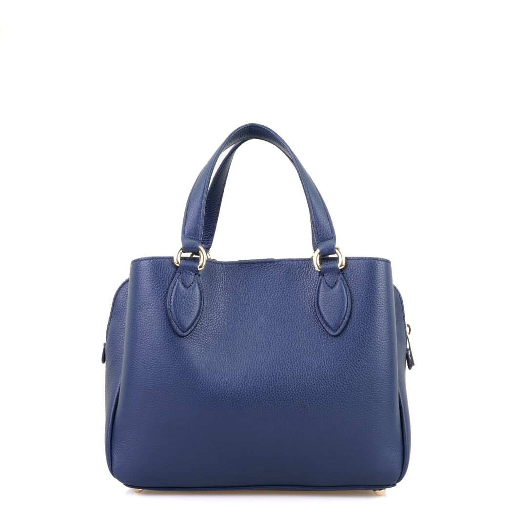 Emil Lacivert Kadın Deri El Çantası