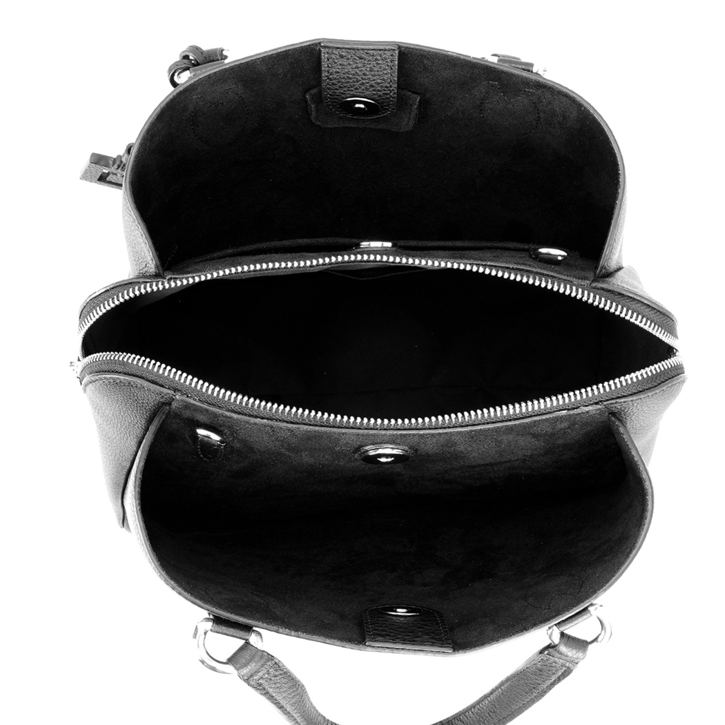 Emil Siyah Kadın Deri El Çantası