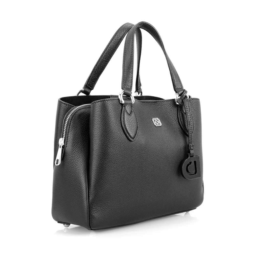 Emil Siyah Kadın Deri El Çantası