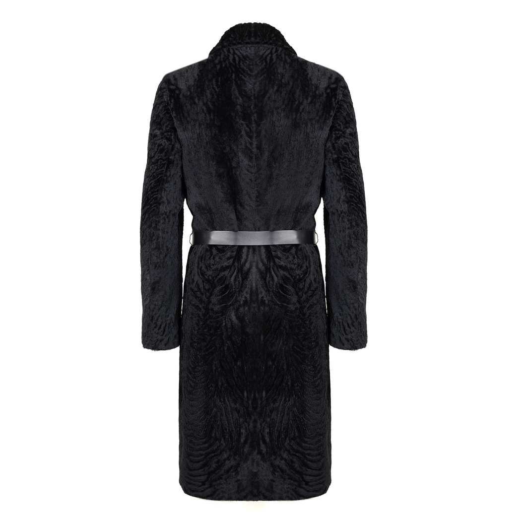 Emilly Siyah Kadın Kürk Kaban