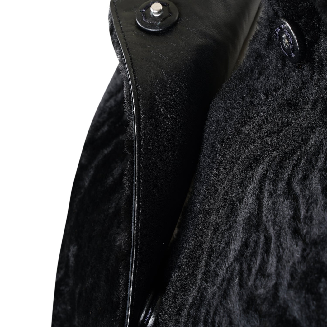 Emilly Siyah Kadın Kürk Kaban