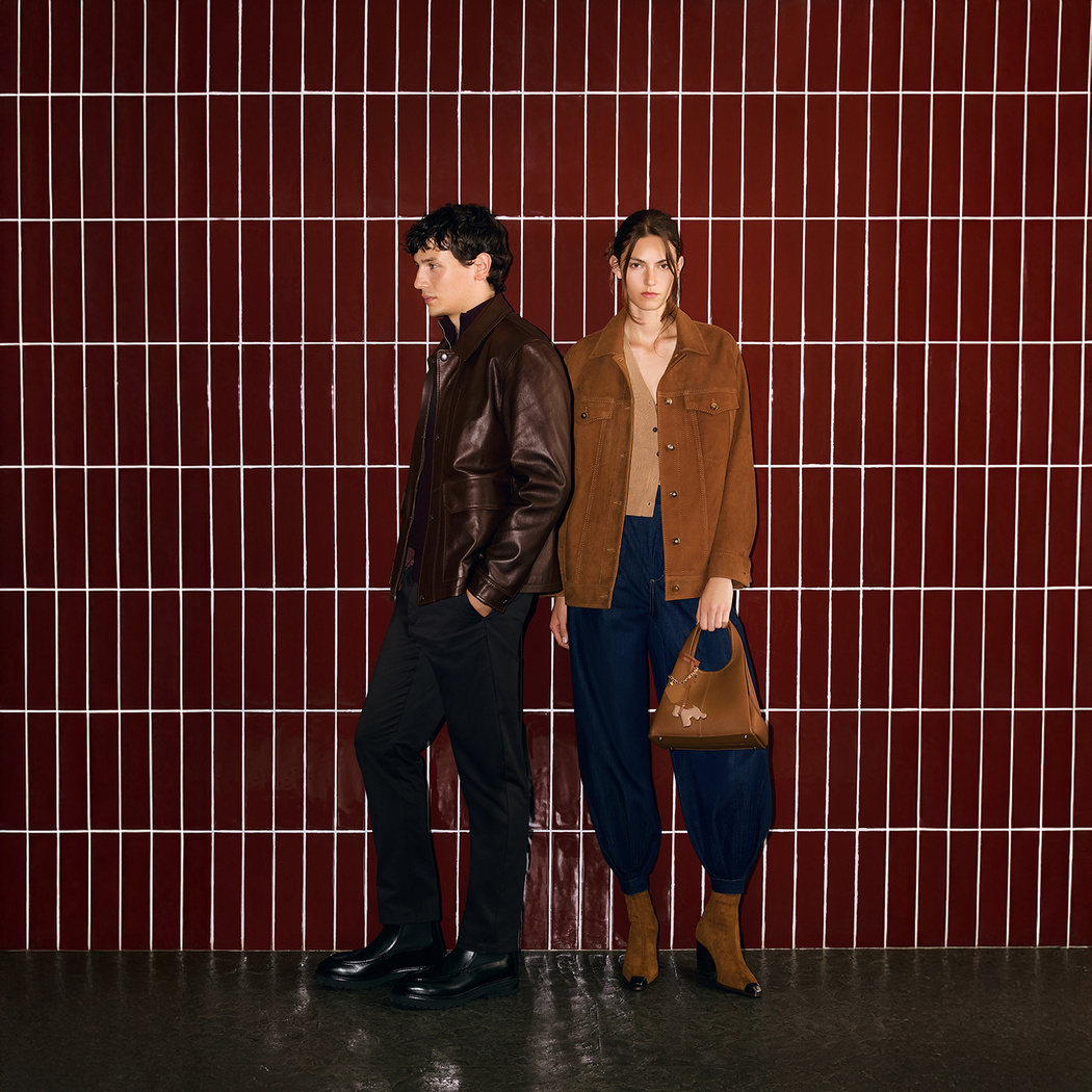 Erkek Acı Kahve Gömlek Yakalı Deri Mont