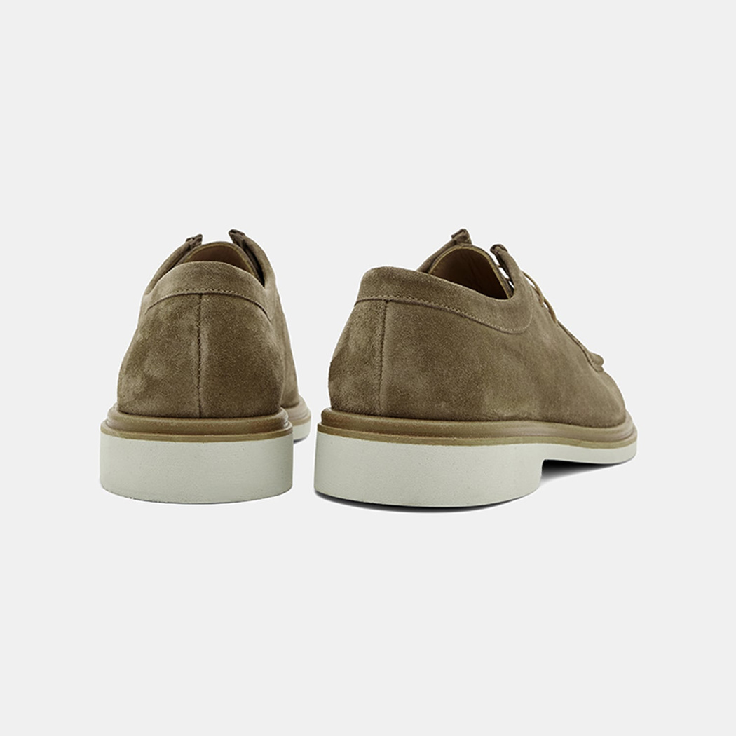 Erkek Bej Bağcıklı Klasik Süet Ayakkabı