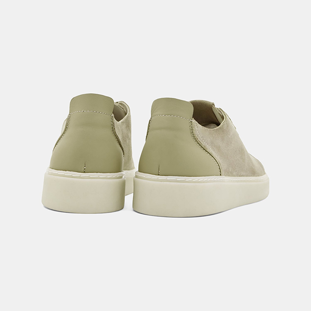 Erkek Bej Bağcıklı Süet Deri Spor Ayakkabı