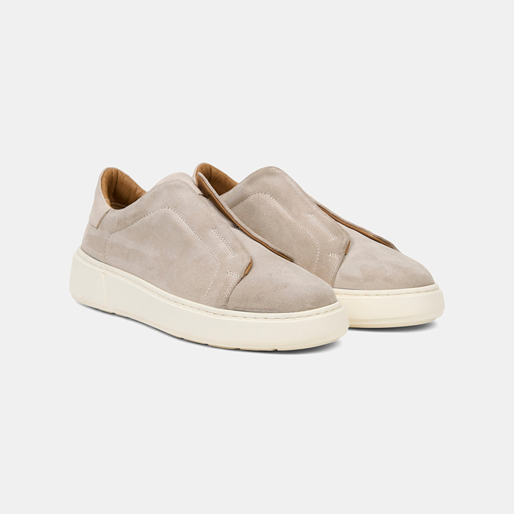 Erkek Bej İçten Lastikli Süet Günlük Ayakkabı