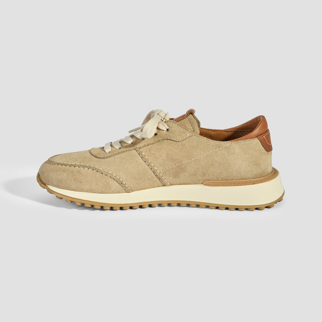 Erkek Bej Süet Bağcıklı Günlük Ayakkabı