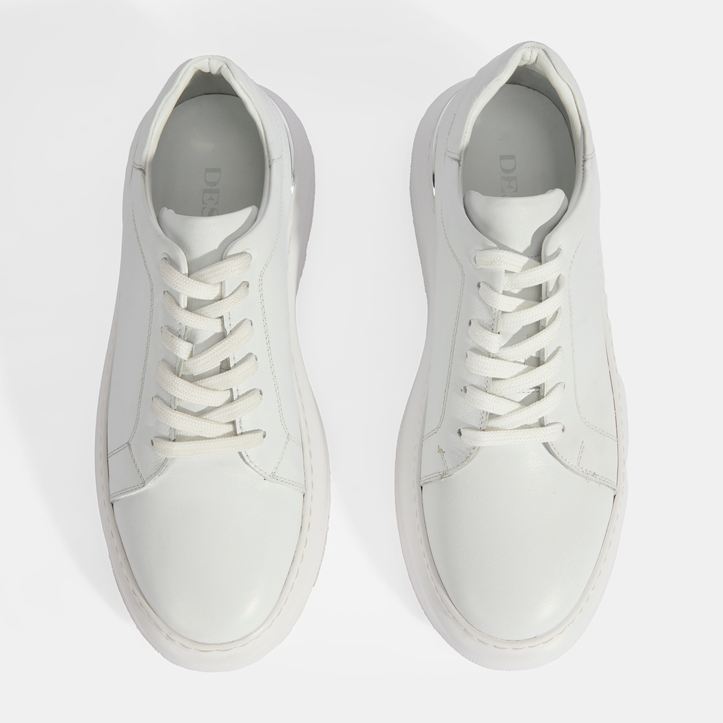 Erkek Beyaz Bağcıklı Deri Günlük Ayakkabı