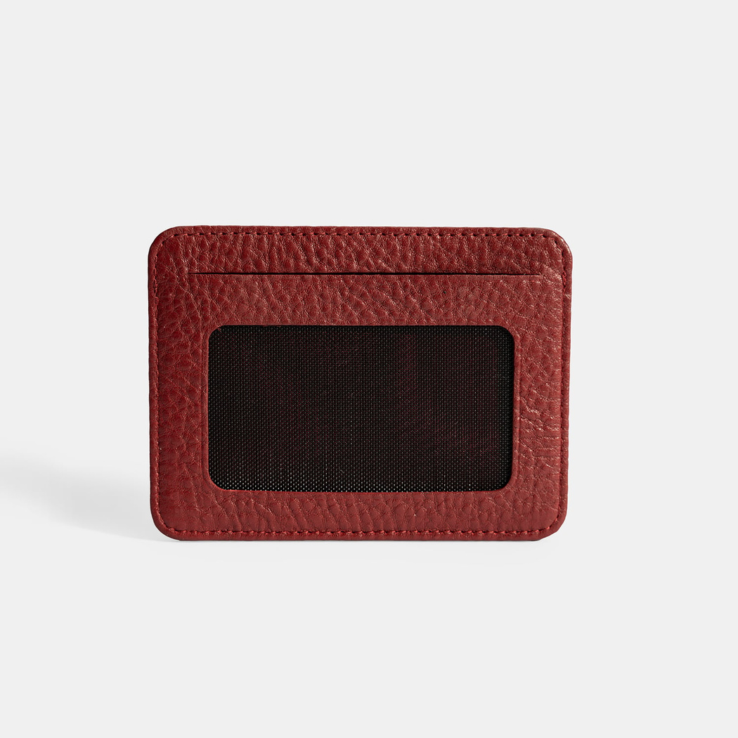 Erkek Bordo Deri Kartlık