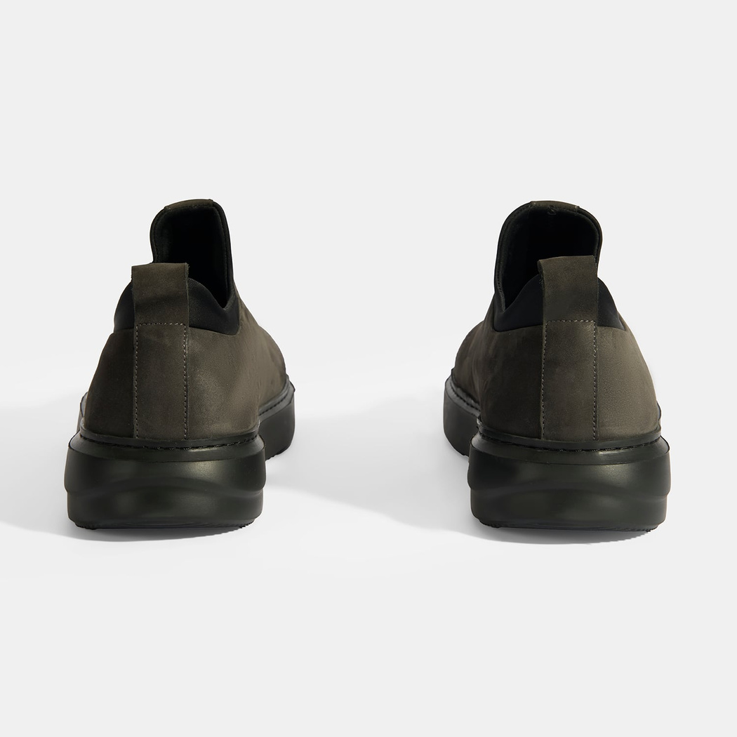 Erkek Gri Bağcıklı Deri Günlük Ayakkabı