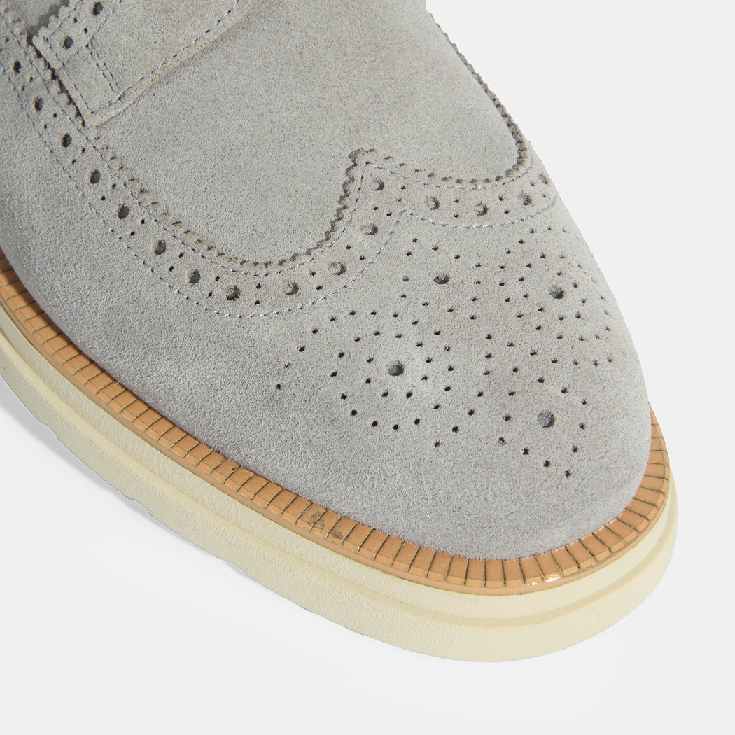 Erkek Gri Bağcıklı Süet Günlük Ayakkabı