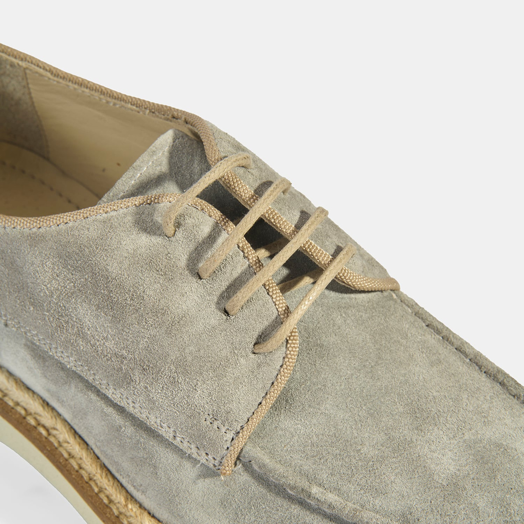 Erkek Gri Örgü Detaylı Bağcıklı Günlük Ayakkabı