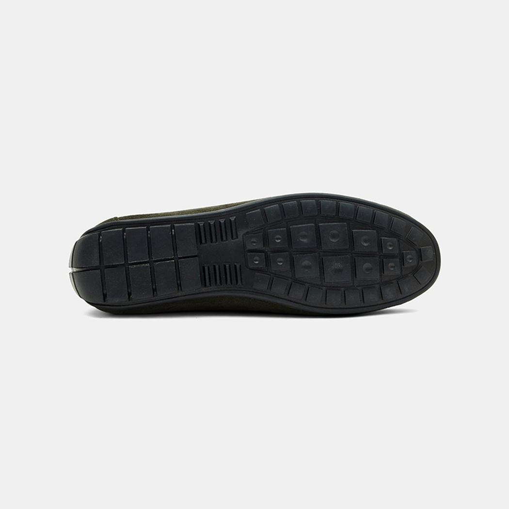 Erkek Haki Bağcık Detaylı Süet Loafer