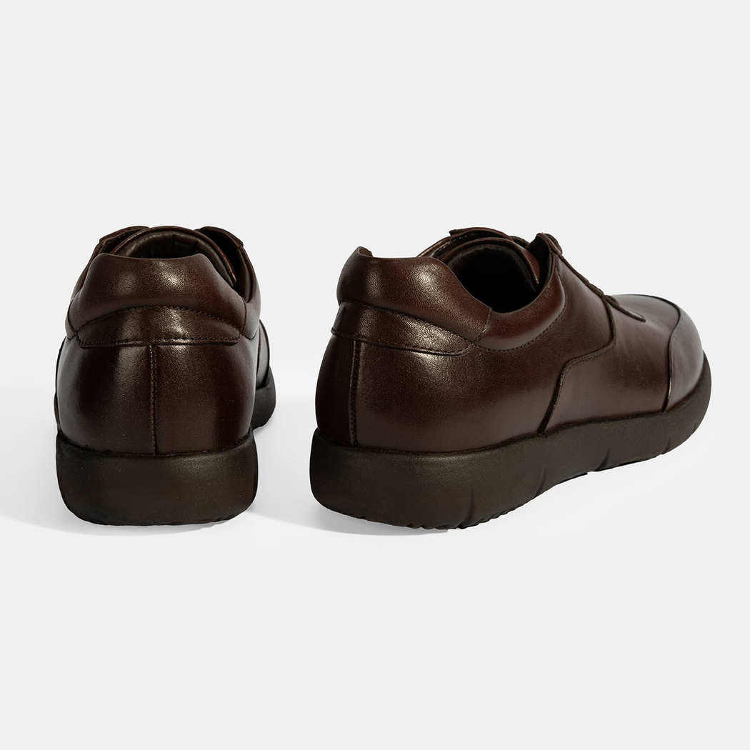 Erkek Kahve Bağcıklı Günlük Deri Ayakkabı