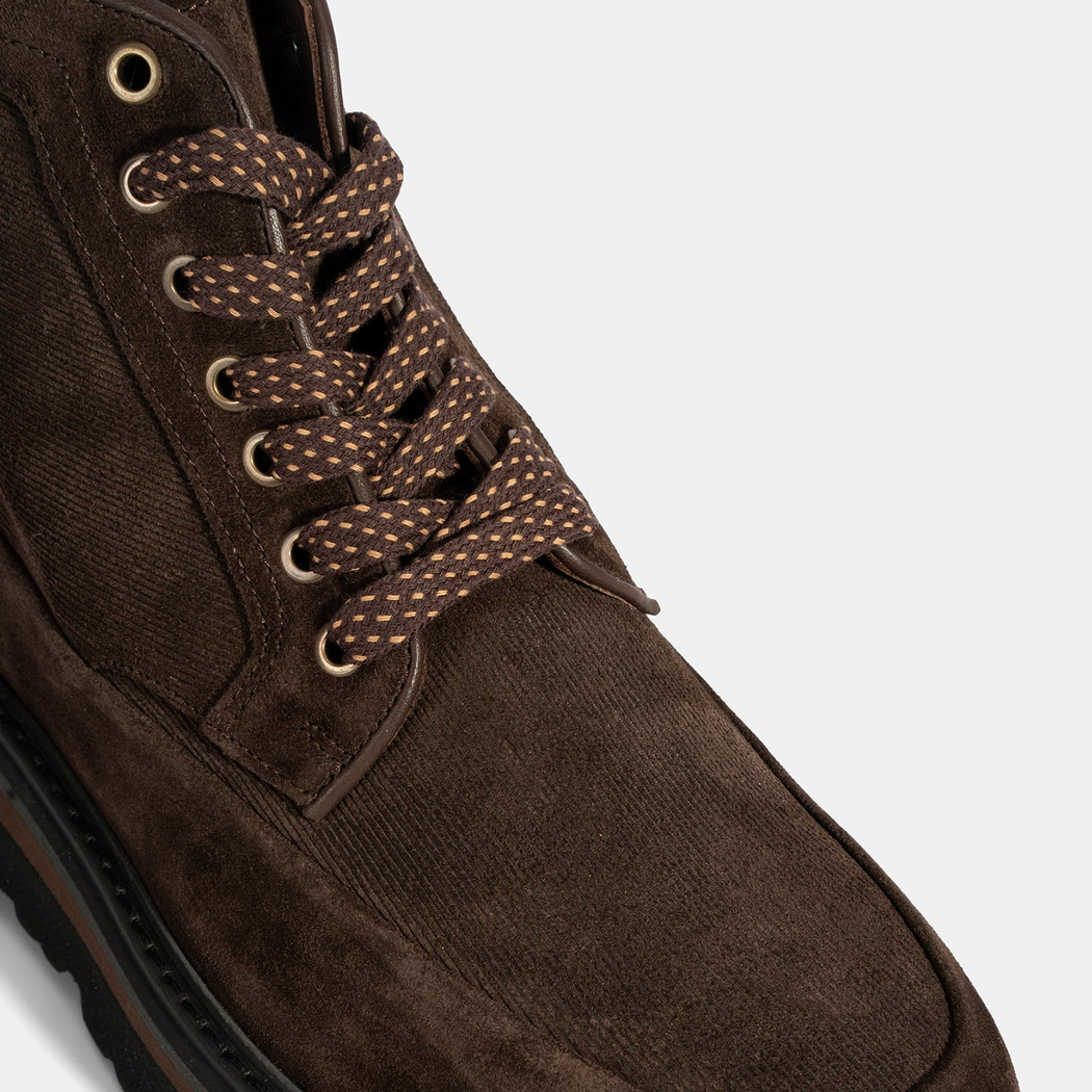 Erkek Kahve Bağcıklı Süet Bot