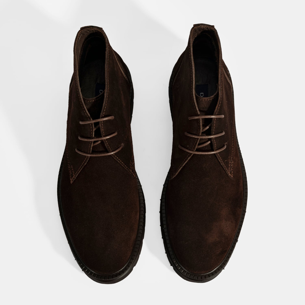 Erkek Kahve Bağcıklı Süet Bot