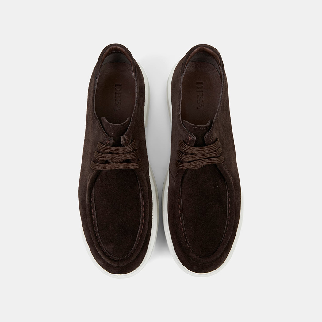 Erkek Kahve Bağcıklı Süet Deri Günlük Ayakkabı