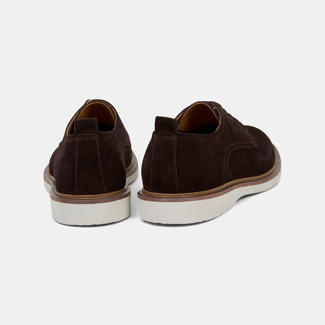 Erkek Kahve Bağcıklı Süet Deri Klasik Ayakkabı