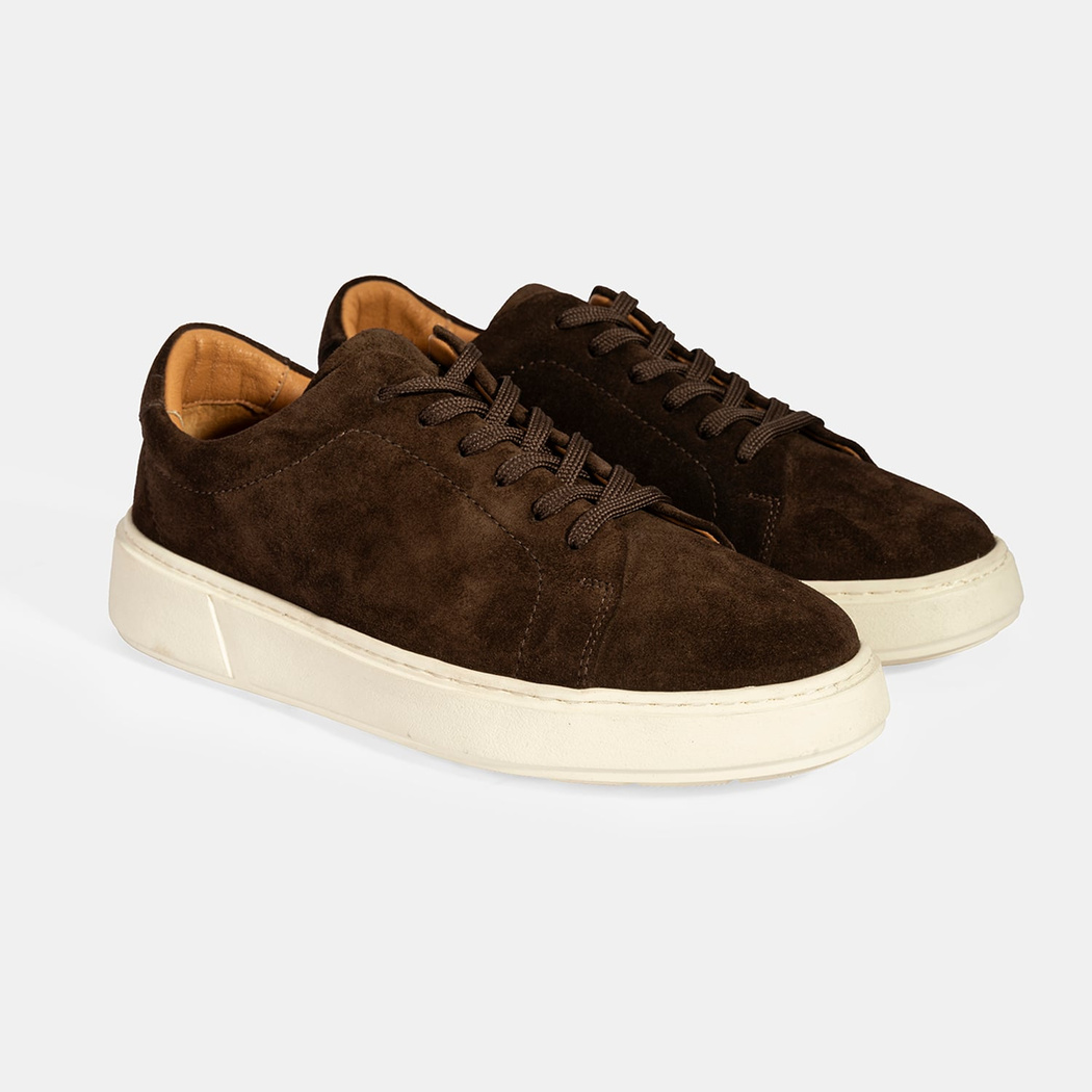 Erkek Kahve Bağcıklı Süet Spor Ayakkabı