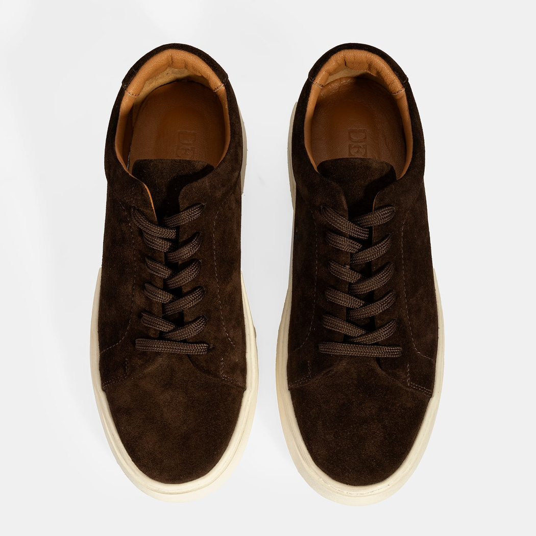 Erkek Kahve Bağcıklı Süet Spor Ayakkabı