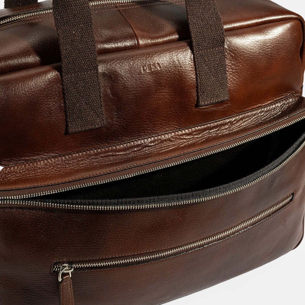 Erkek Kahve Deri Seyahat Çantası