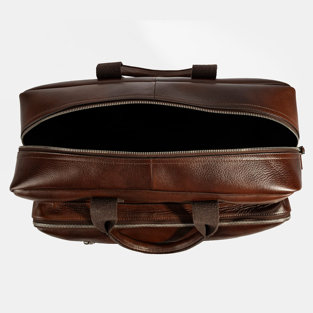 Erkek Kahve Deri Seyahat Çantası