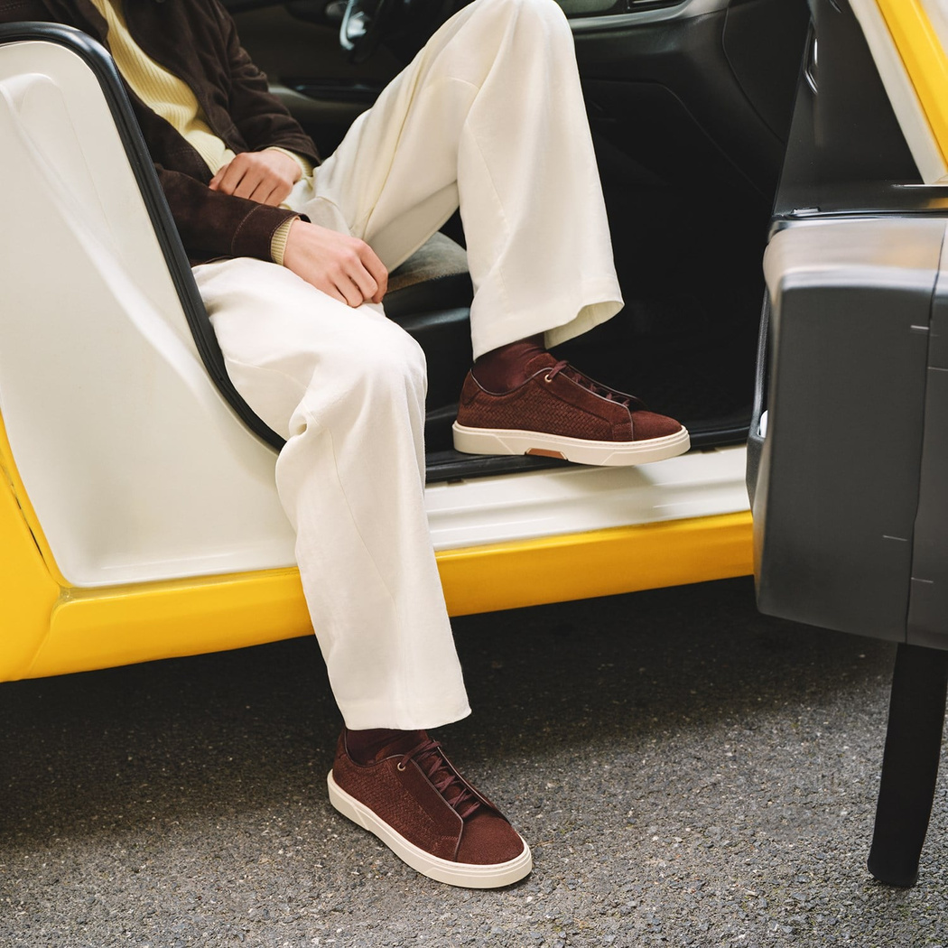 Erkek Kahve İçten Bağcık Detaylı Süet Spor Ayakkabı