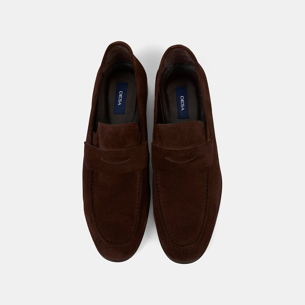 Erkek Kahve Klasik Süet Loafer