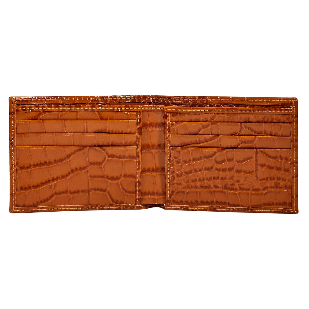 Erkek Kroko Baskılı Deri Cüzdan