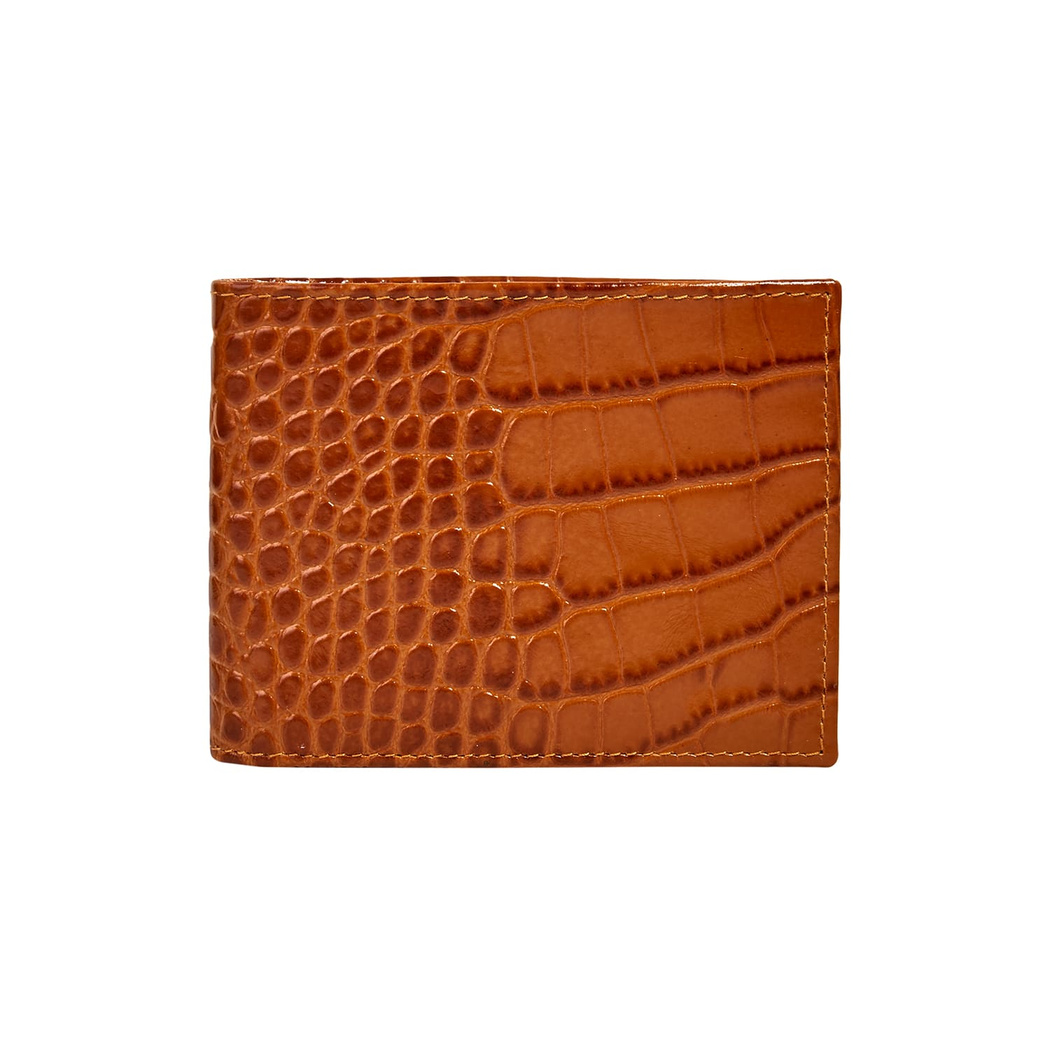 Erkek Kroko Baskılı Deri Cüzdan
